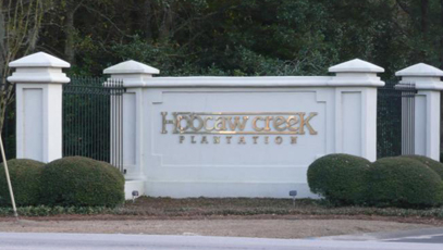 photo of the Hobcaw Creek Plantation entrance, Mount Pleasant, SC